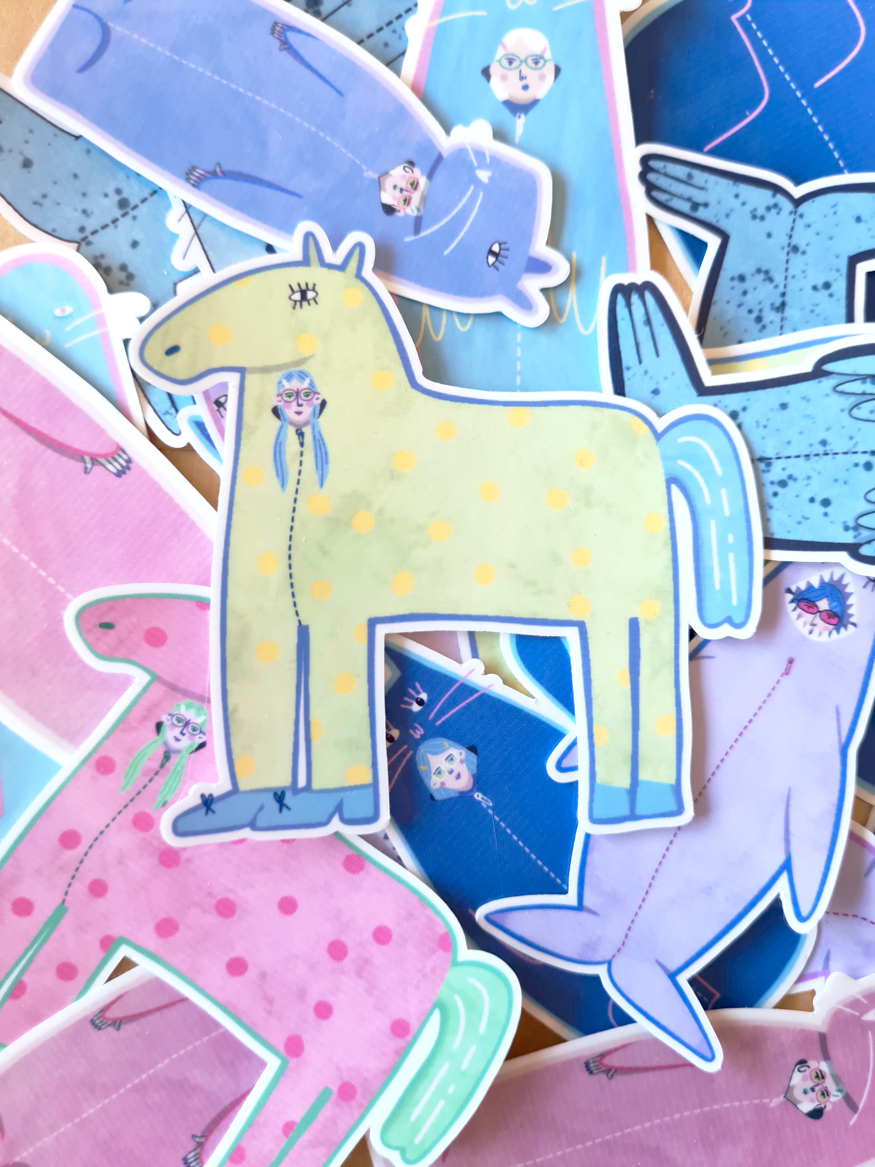 Animal costume sticker pack
