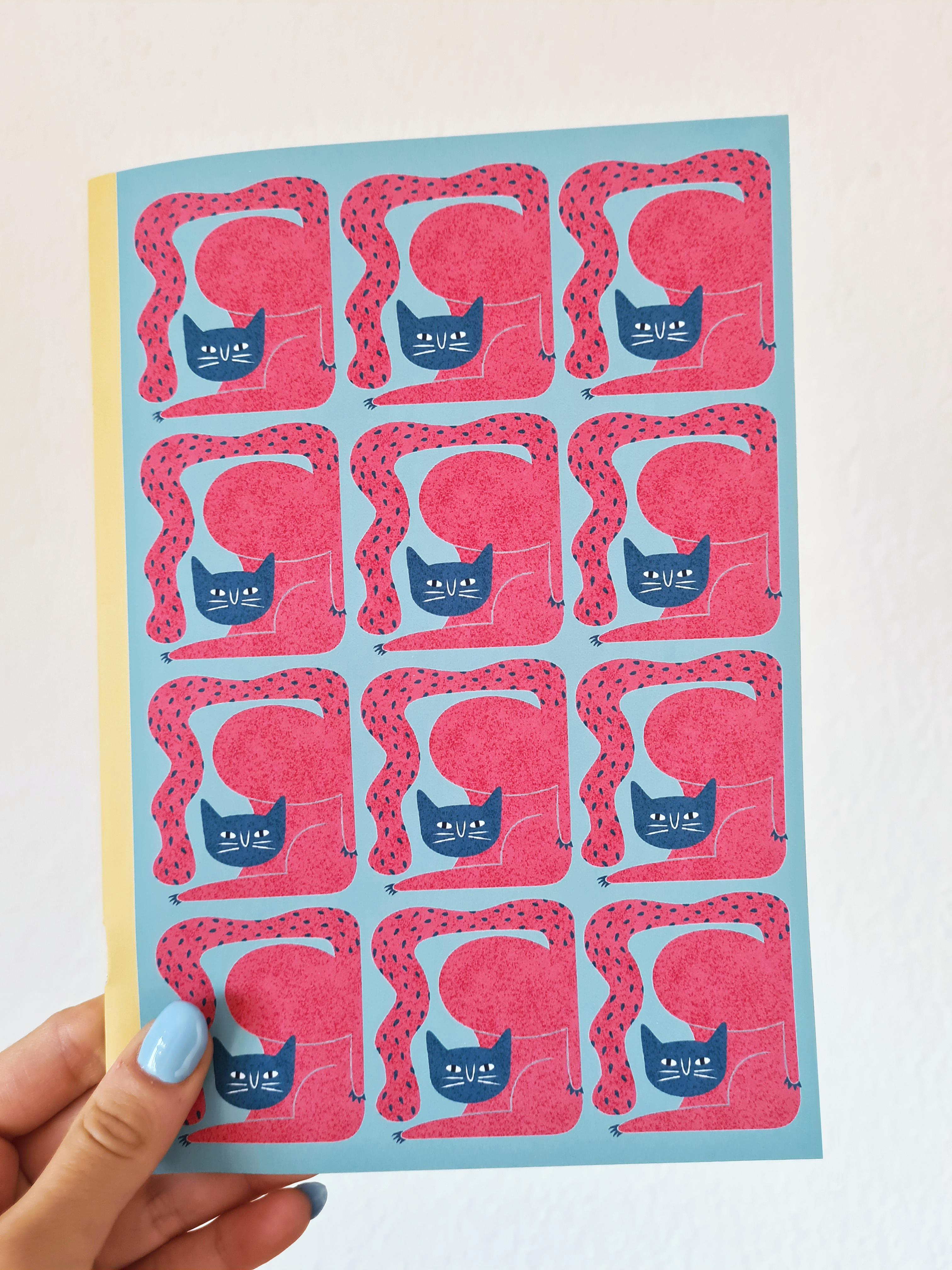 Cat Notebook A5 - Recycled Paper Plain Pages