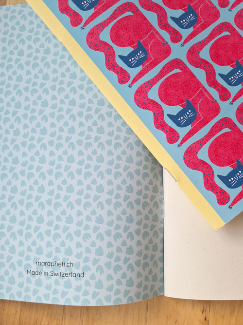 Cat Notebook A5 - Recycled Paper Plain Pages