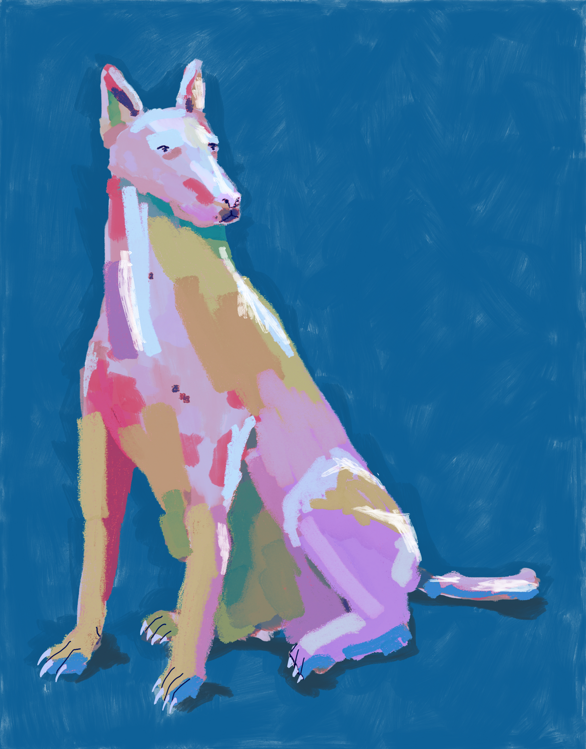 Colorful Doberman