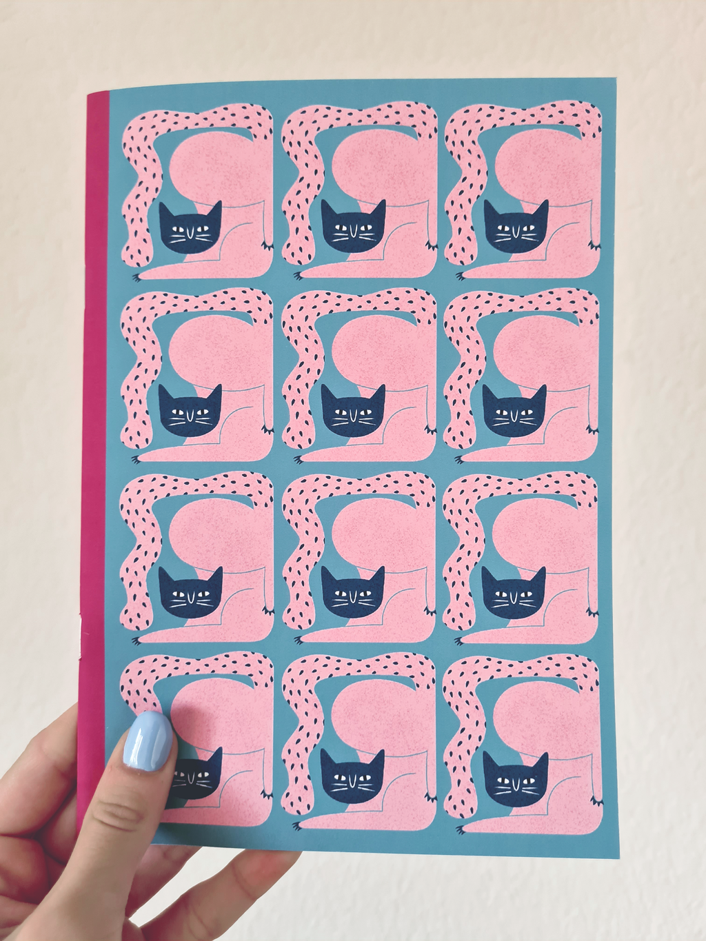 Cat Notebook A5 - Recycled Paper Plain Pages