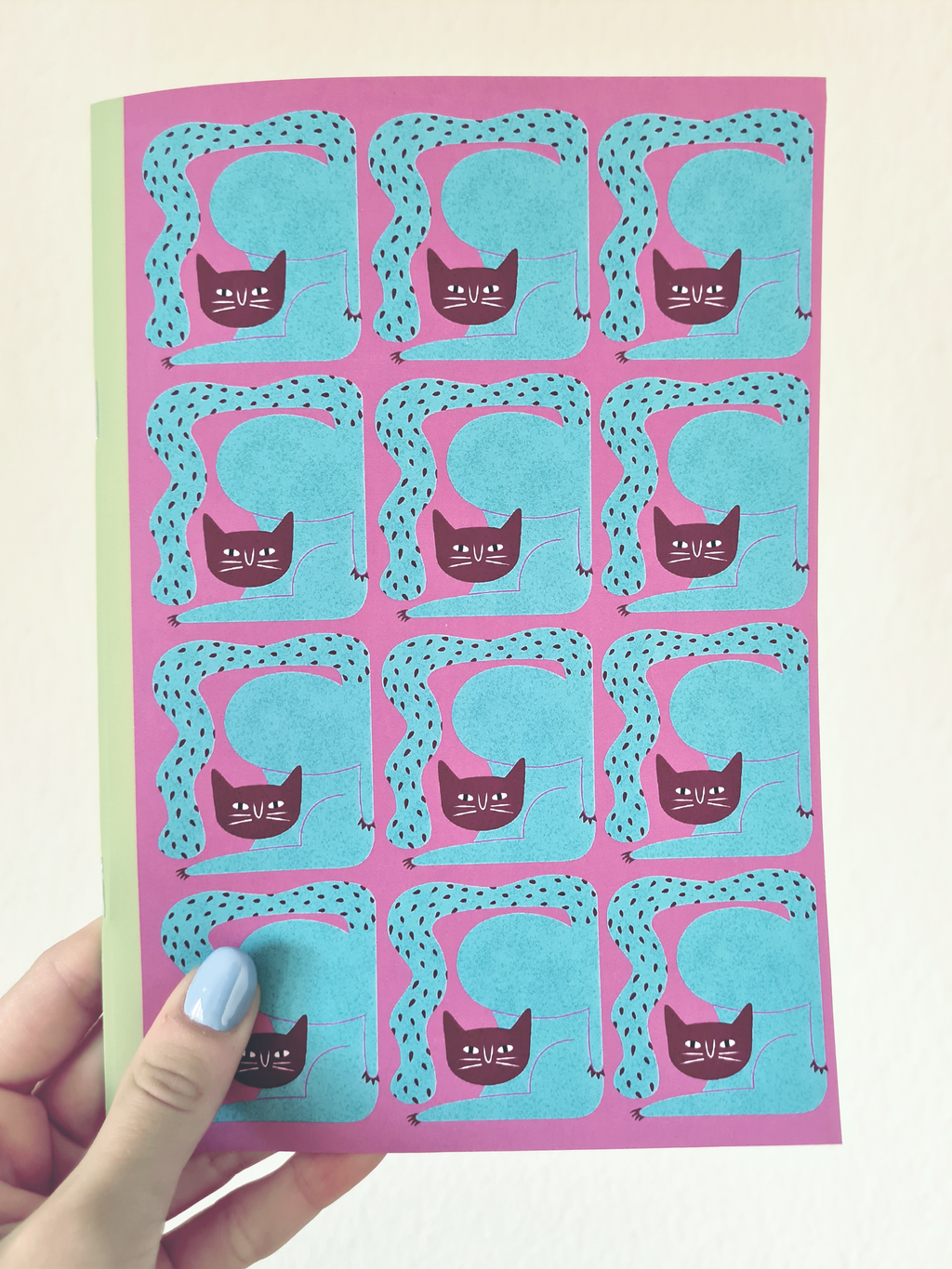 Cat Notebook A5 - Recycled Paper Plain Pages