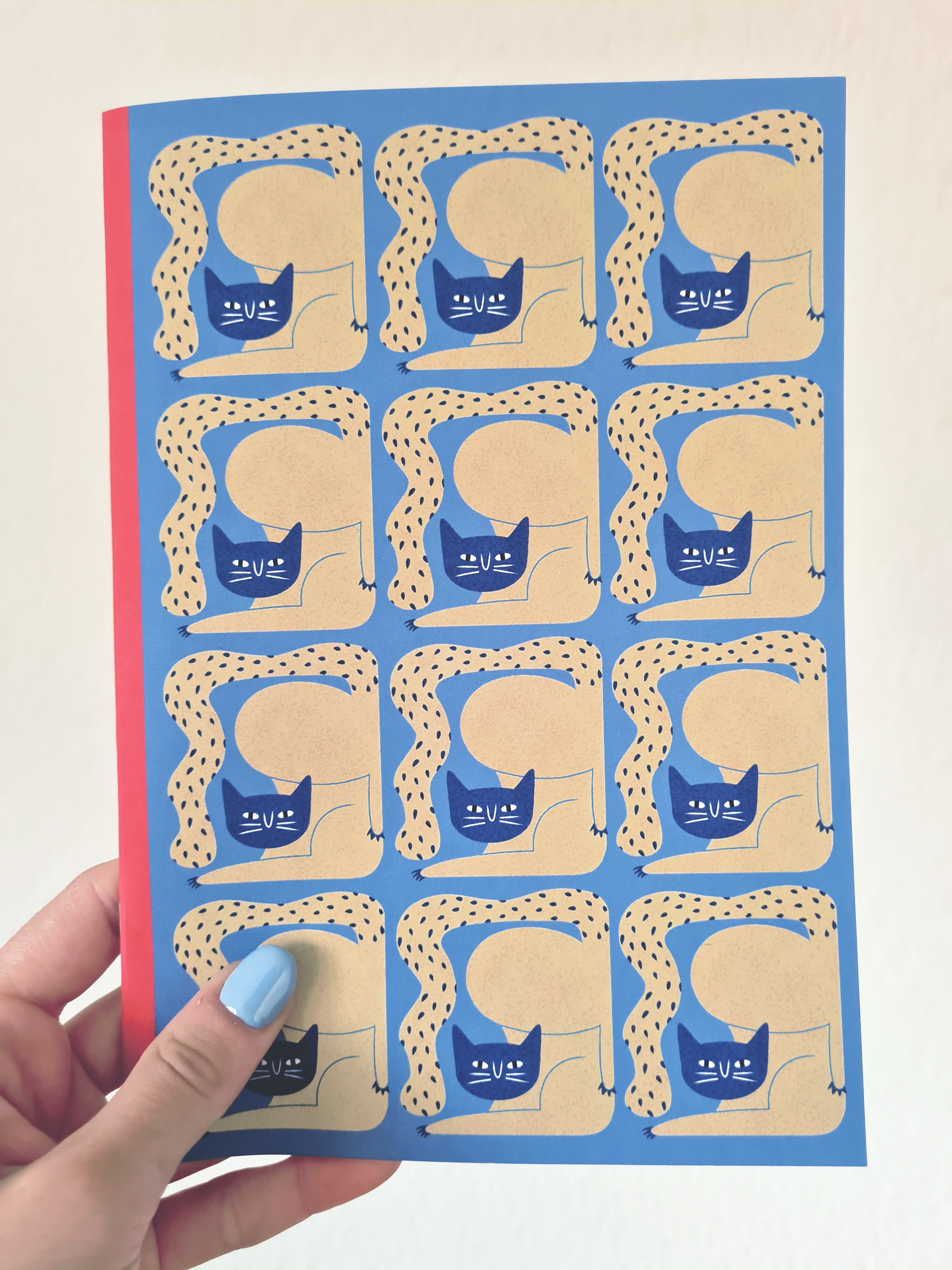 Cat Notebook A5 - Recycled Paper Plain Pages
