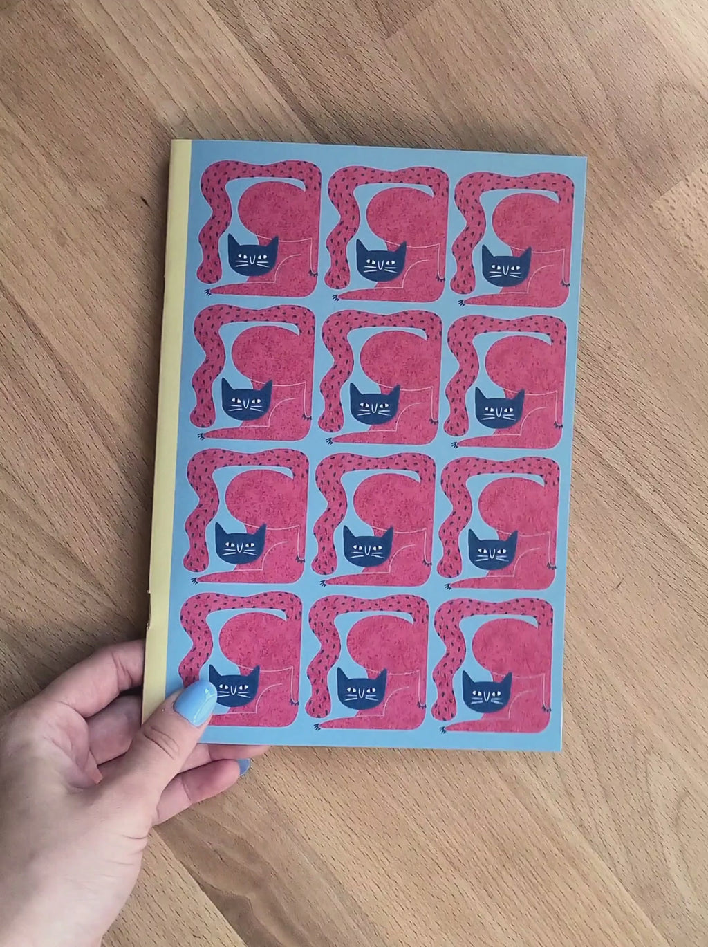 Cat Notebook A5 - Recycled Paper Plain Pages